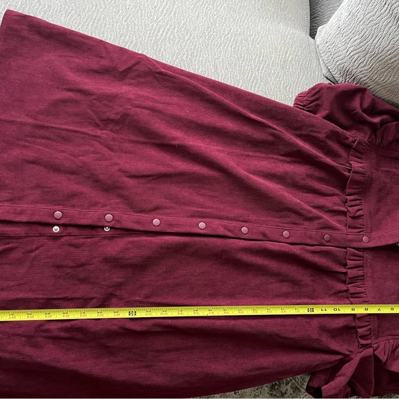 NWT Entro Maroon Long Sleeve Dress - Picture 7 of 8